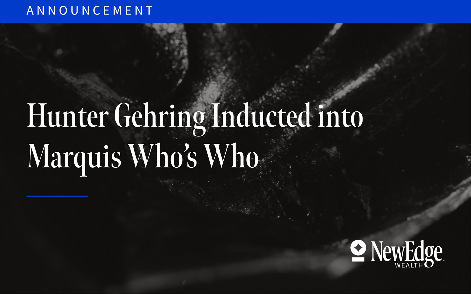 Hunter Gehring Inducted into Marquis Who’s Who